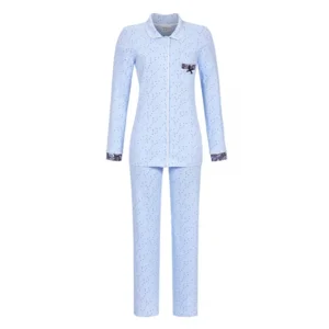 Ringella Doorknooppyjama met kraag, 100% Katoen