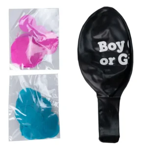 Ballon - Gender reveal - Boy or girl - Met blauwe en roze confetti - 60cm