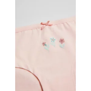 Ysabel Mora 2-pack meisjesslips in roze en in een bloemenprint