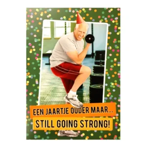 Kaart - Fun - Een jaartje ouder maar... still going strong! - BWH34-B