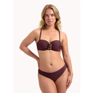 Cyell Wavy Brown strapless, voorgevormde bikini in bruin