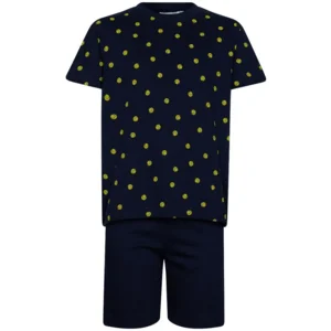 Pastunette jongens pyjama: Blauw, tennisballen motief ( PAS.101 )