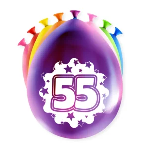 Ballonnen - 55 jaar - 30cm - 8st.