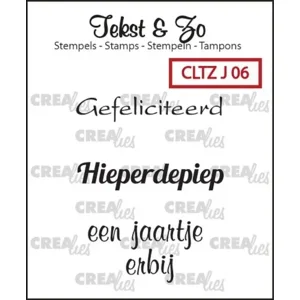 Clear stamp crealies Jarig J06