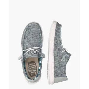 Hey Dude Wally Sox Blauw/Grijs Heren Veterschoenen