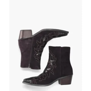 Di Lauro Carlotta Aubergine Dames Enkelboots