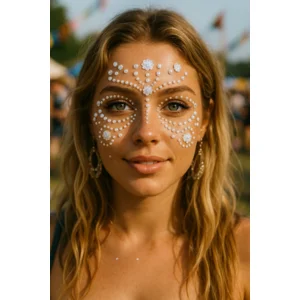 Sierstenen - Parelkleur - Voor het gezicht - Zelfklevend - 100+