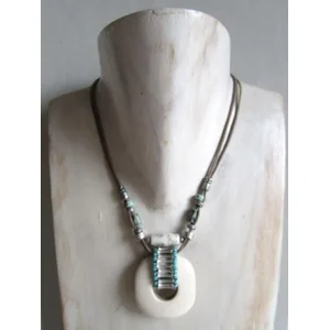 Fantasiejuweel ketting Turquoise/zilver