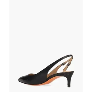 Santoni 71407 Zwart Dames Slingbackpumps