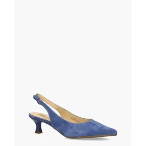 Di Lauro Rebecca Blauw Dames Slingbackpumps