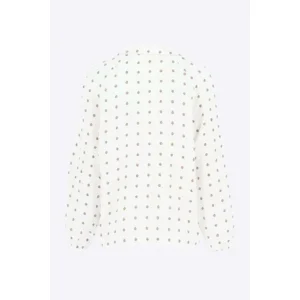 Signe Nature Bloes: Ecru met beige bolletjes ( Signe.1426 )