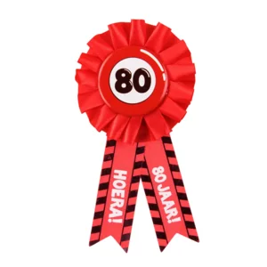 Rozet - 80 jaar - Verkeersbord