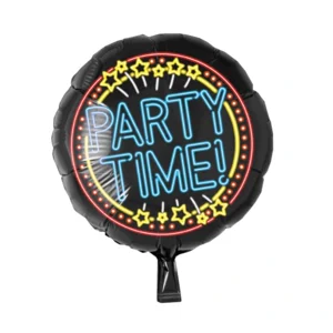 Folieballon - Party time - Neon - Zonder vulling