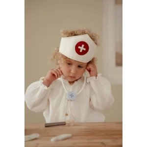 Dokter set - Hout in stoffen tas