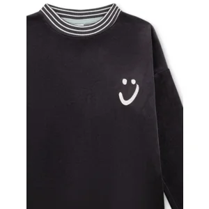 Sanetta Pyjama Jongens: Smile, Antracite, Velours stof ( SAN.163 )