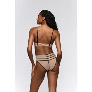 Sarda Yulimar tailleslip in zwart en nude