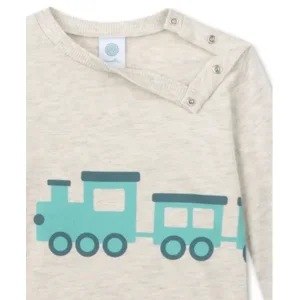 Sanetta Jongens pyjama: Trein motief, 100% katoen, vanaf 9 maanden ( SAN.81 )