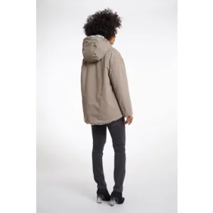 Rino & Pelle Winter jas: Ines, Omkeerbaar, Light pebble and leopard ( RINO.92 )