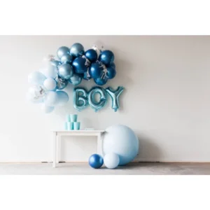 Folie Ballonnen Set BOY in het babyblauw - Letter hoogte 36 cm