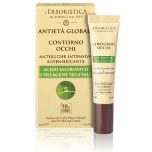 L'Erboristica GLOBAL AGE HYALURONIC ACID & PHYTO COLLAGEN ANTI-WRINKLE EYE CREAM 15 ml