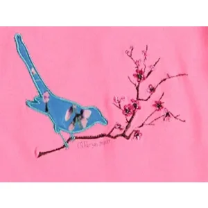 longsleeve roze met vogeltje