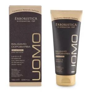 L'Erboristica After Shave balm with Ginseng extract & AloeVera NO ALCOHOL - 100ml / Smoothing Hydrating