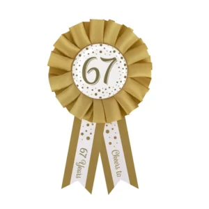 Rozet - 67 jaar - Goud, wit