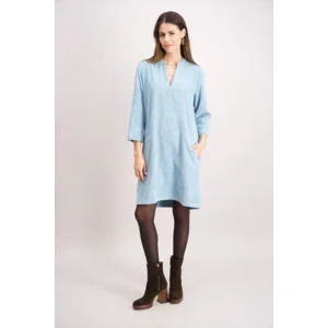 Signe Nature Kleed: Licht blauw, Ribfluweel ( Signe.1342 )