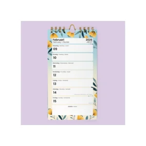 Kalender - 2026 - Bloemen - Zalm roze