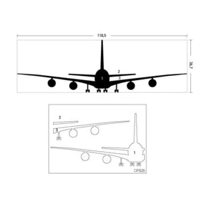 Muursticker Airplane - Vliegtuig