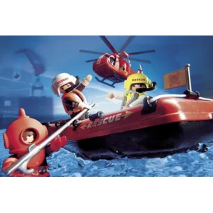 Playmobil - Reddingshelikopter met boot - 4428