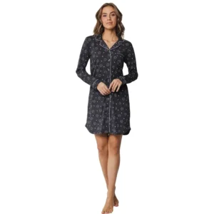 Pastunette – Lovely Meow - Nachtkleed – 11242-450-6 – Dark Grey