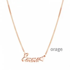 NaamKetting met Eigen Naam "met hartje" en Gourmet Ketting