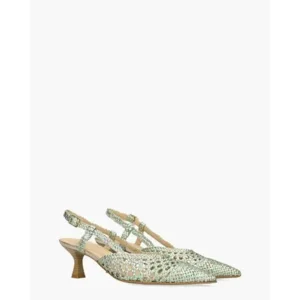 Maripé Lavanda Groen/Goud Dames Slingbackpumps