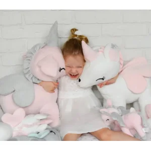 Metoo Unicorn Eenhoorn knuffel XL wit 60 cm