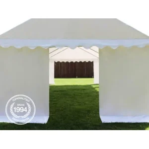 Partytent - Feesttent - Paviljoentent - 4x6m - PVC / wit / 100% waterdicht & UV-bestendig / Inclusief zijwanden