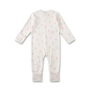 Sanetta meisjes pyjama: Kruippak, Vlindermotief, ingewerkte krabwantjes / voetjes ( SAN.99 )