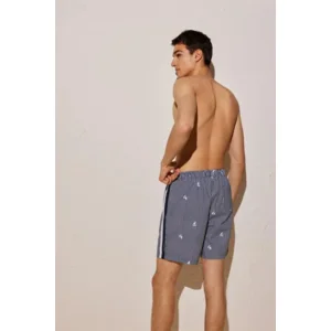 Ysabel Mora Marine herenzwemshort in blauw en wit