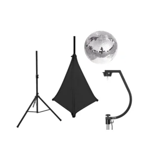 EUROLITE Mirror ball 30cm met stand en tripod cover in zwart