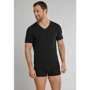 Schiesser 95/5 Shirt V-Hals - 205429 – Black