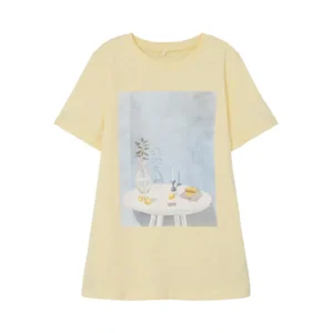 Name-it Meisjes Shortsleeve Tshirt Beld Double Cream