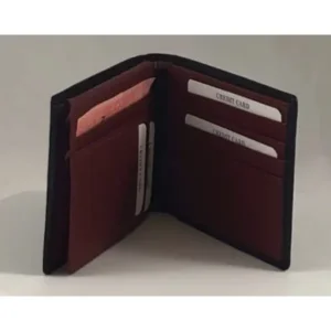 COTTON BELT 003 Portefeuille leder ZWART-BORDEAUX