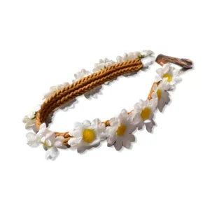 Hippie bloem hoofdband voor volwassenen - Ideaal voor festivals en Flower power themafeesten.