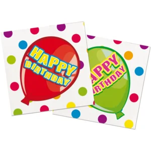 Servetten - Happy birthday - Feest - 16st.