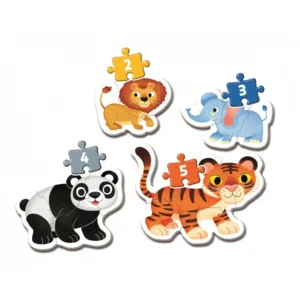 Clementoni - Mijn eerste puzzels - 4 puzzels - Wilde dieren