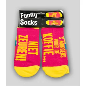 Sokken - 's Morgens voor de koffie niet zeuren! - Funny socks