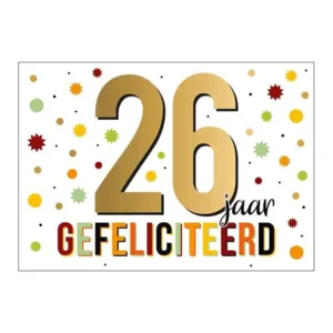 Kaart - Goud waard - 26 jaar - GWA17