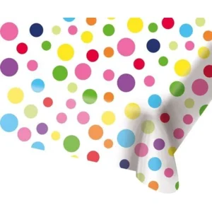 Tafelkleed - Rainbow dots - Plastic - 130x180cm