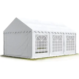 Partytent - Feesttent - Paviljoentent - 4x6m - PVC / wit / 100% waterdicht & UV-bestendig / Inclusief zijwanden
