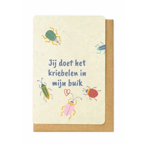 Wenskaart - Jij doet het Kriebelen in mijn Buik